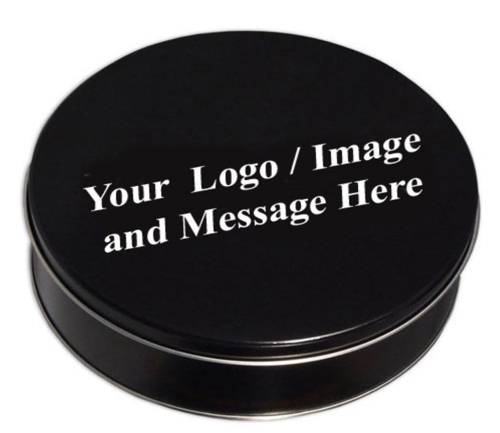 Custom Logo Black Tin